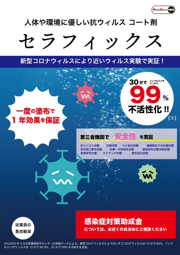 抗ウイルスコート剤セラフィックス